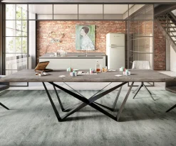 EsstischEdge 260x100 XL Akazie Platin Spider Flachstahl Schwarz Live- Sofort versandfertig