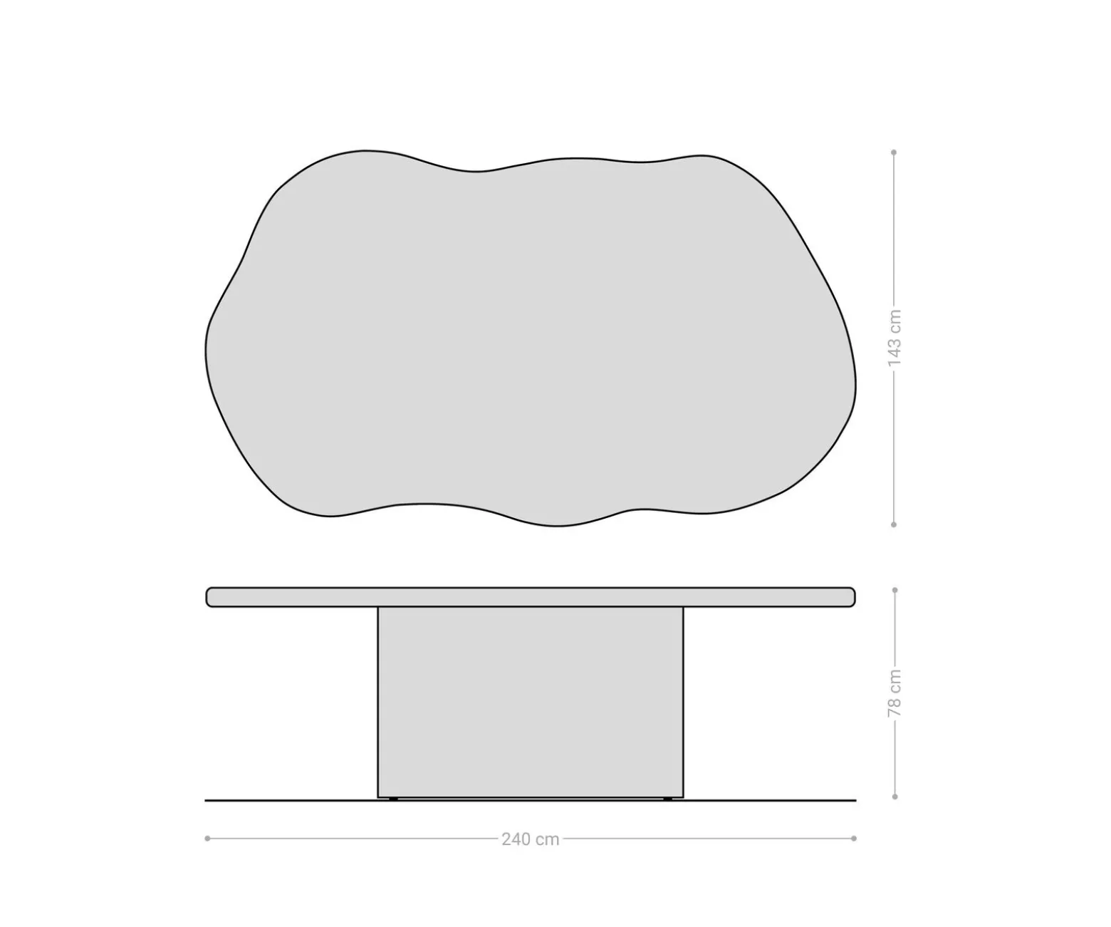 EsstischHerkon 240x140 Akazie Natur Holzgestell Sofort versandfertig