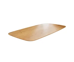 EsstischplatteEdge Boot 240x120x2,5-3 cm Eiche Natur Schweizer Kante Sofort versandfertig