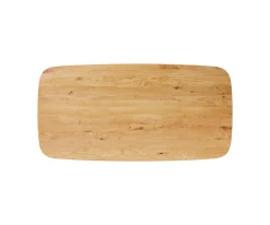 EsstischplatteEdge Boot 240x120x2,5-3 cm Eiche Natur Schweizer Kante Sofort versandfertig