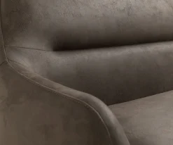 EsszimmerbankTaya-Flex 200 cm Mikrofaser Taupe Vintage Kreuzgestell kantig Graphit Taschenfederkern Versandfertig ca. 28.10.26