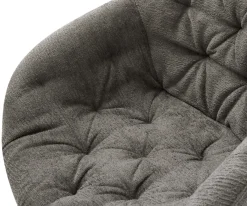 EsszimmerstuhlGaio-Flex Bouclé Soft Schlamm Kufengestell Edelstahl Sofort versandfertig