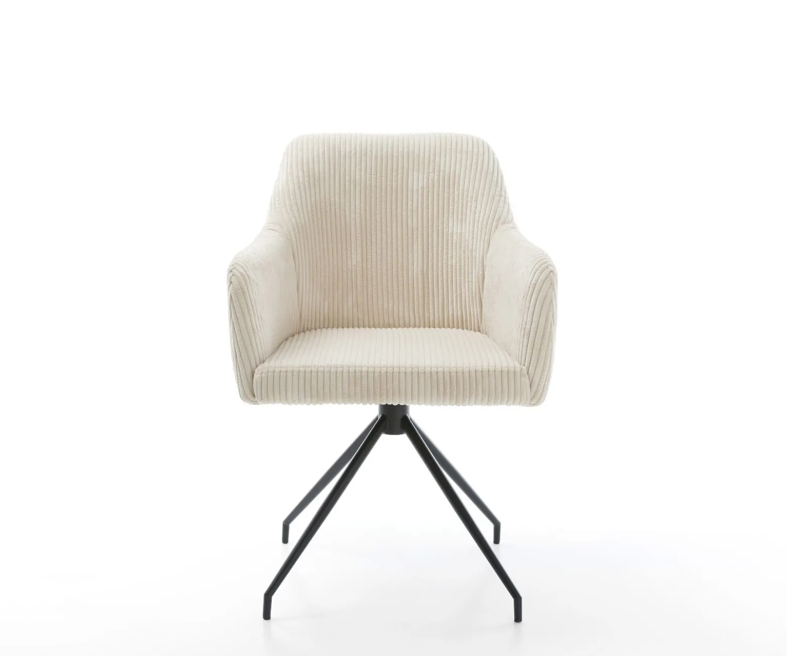EsszimmerstuhlGreg-Flex Cord Beige Kreuzgestell konisch Schwarz Taschenfederkern Sofort versandfertig