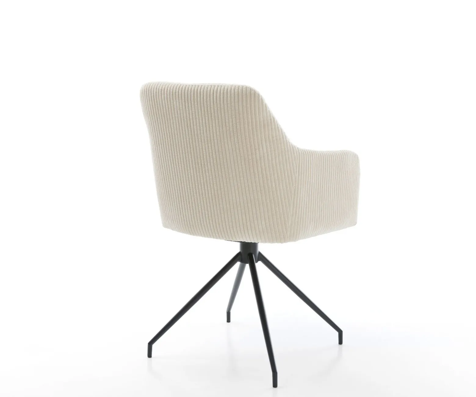 EsszimmerstuhlGreg-Flex Cord Beige Kreuzgestell konisch Schwarz Taschenfederkern Sofort versandfertig