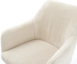 EsszimmerstuhlGreg-Flex Cord Beige Kreuzgestell konisch Edelstahl Taschenfederkern Sofort versandfertig