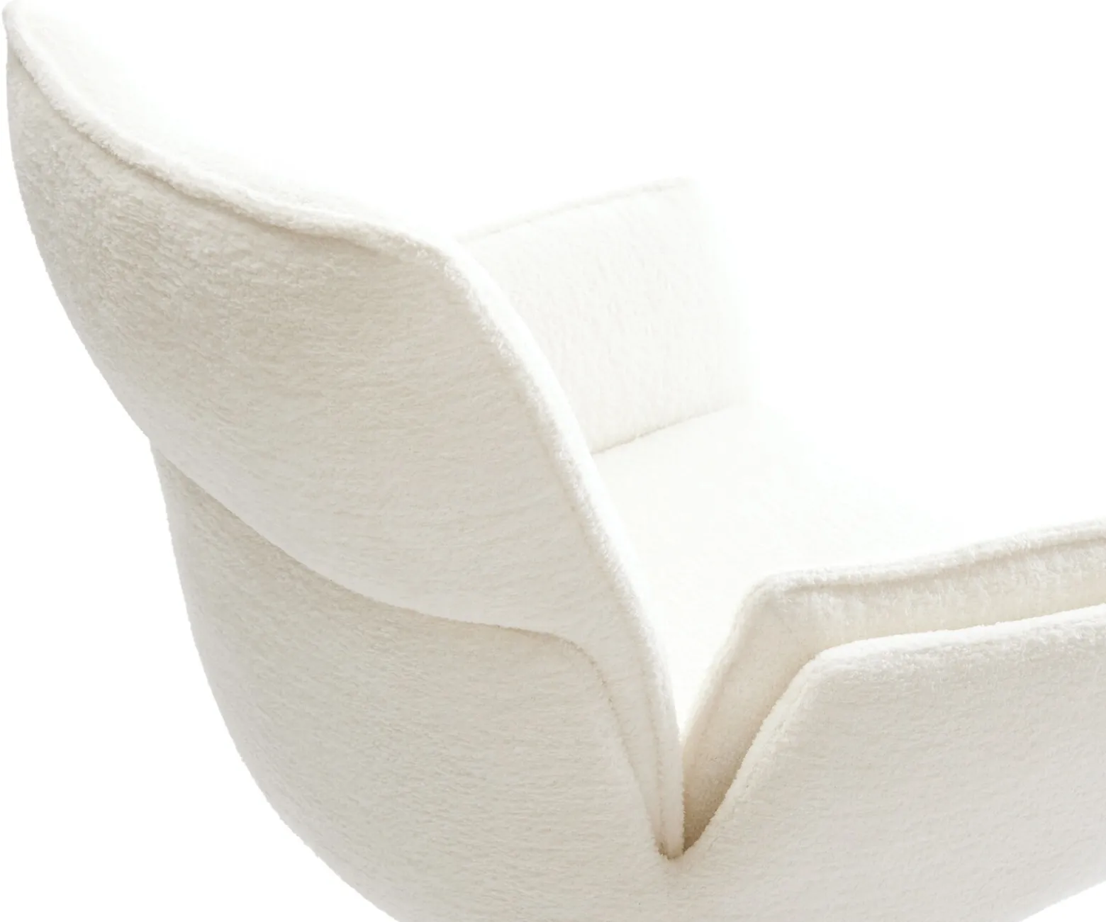 EsszimmerstuhlNela-Flex Bouclé Soft Beige Kreuzgestell konisch Schwarz Sofort versandfertig