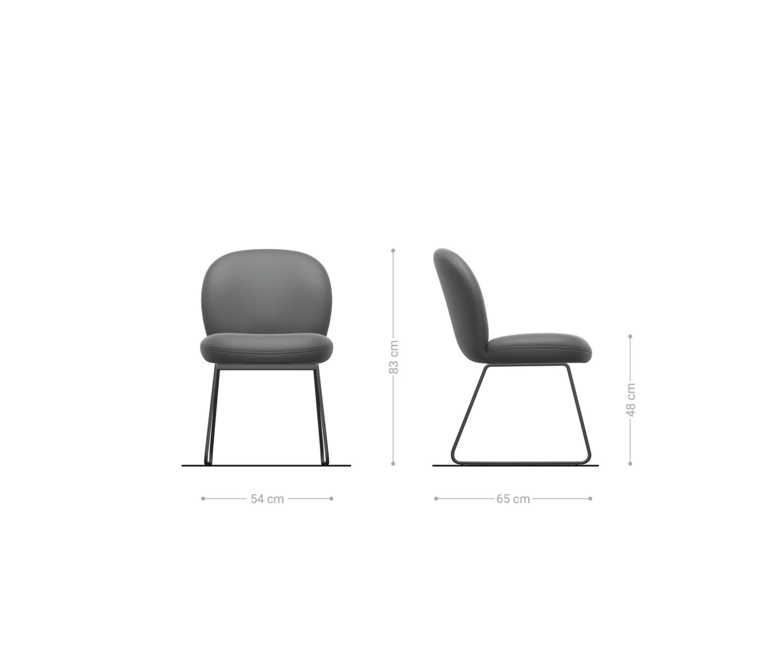 EsszimmerstuhlNube-Flex Webstoff Soft Beige Kufengestell Edelstahl Taschenfederkern Sofort versandfertig