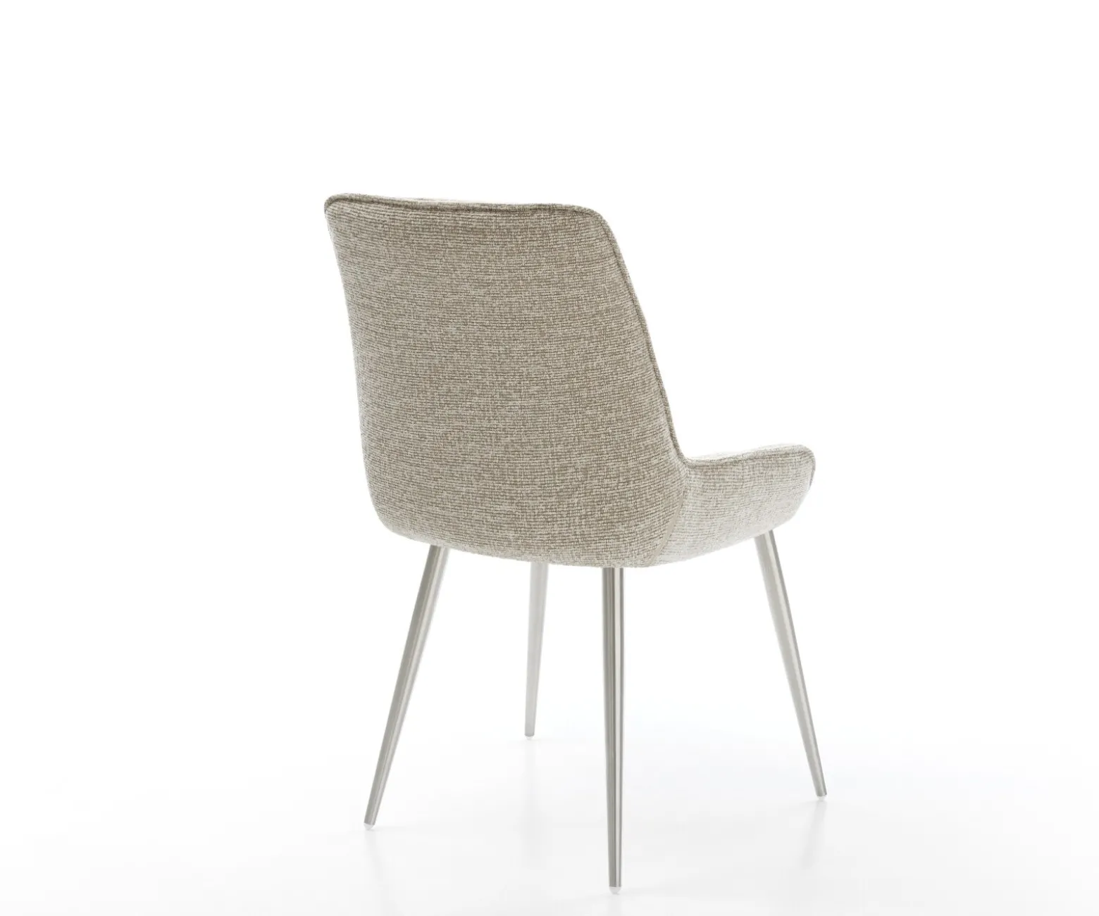 EsszimmerstuhlTaimi-Flex Webstoff Soft Beige 4-Fuß konisch Edelstahl Sofort versandfertig
