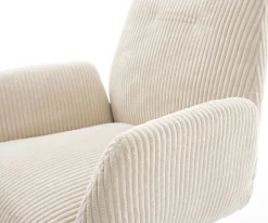 EsszimmerstuhlZoa-Flex Cord Beige Kreuzgestell breit Edelstahl Taschenfederkern Sofort versandfertig