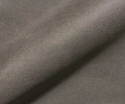 EsszimmerstuhlZoa-Flex Mikrofaser Taupe Vintage Kreuzgestell kantig Edelstahl Taschenfederkern Sofort versandfertig