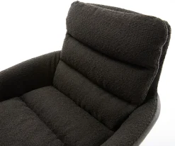FreischwingerAbelia-Flex mit Armlehnen Materialmix Schwarz Freischwinger flach Effektfinish Titan Sofort versandfertig
