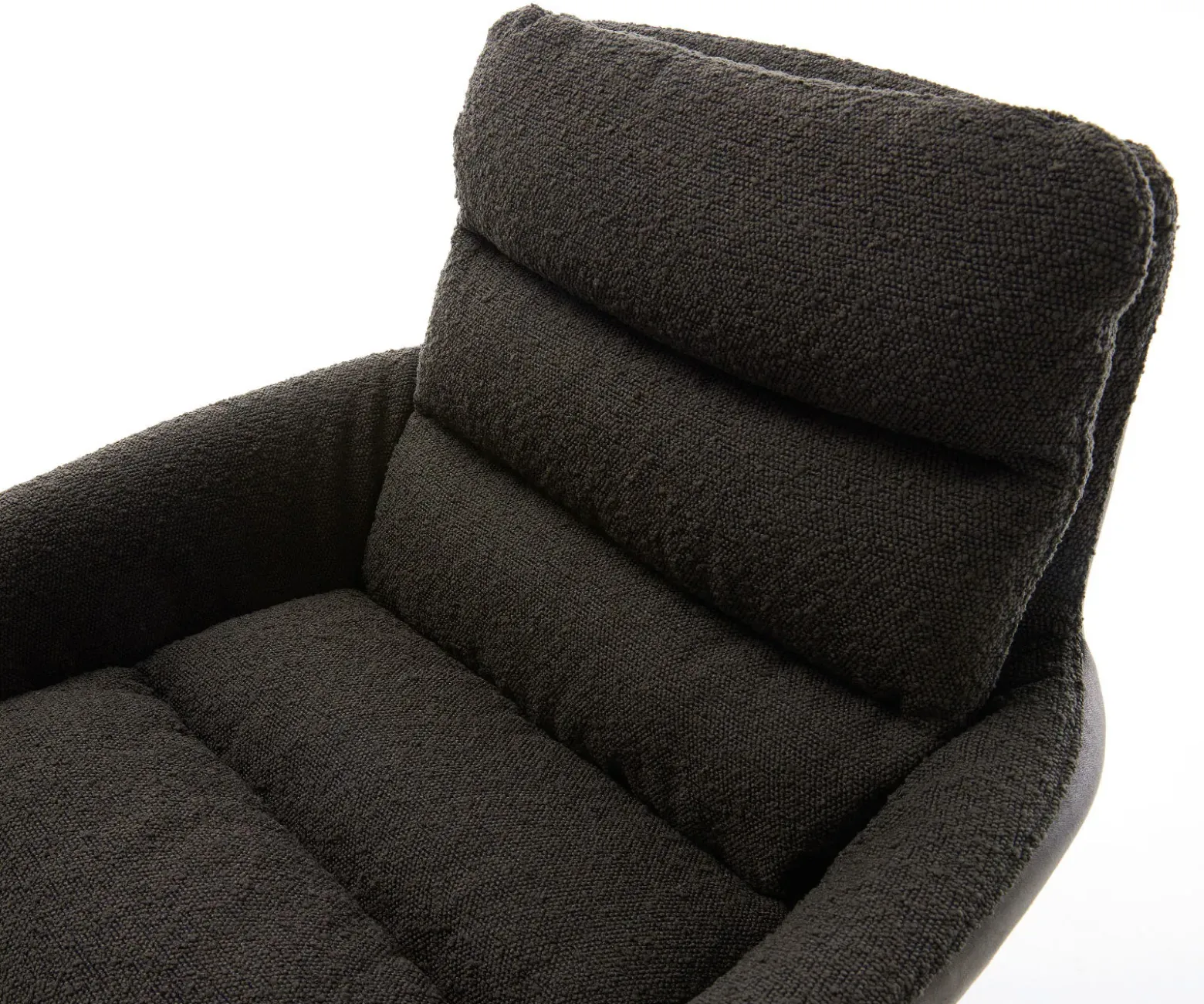 FreischwingerAbelia-Flex mit Armlehnen Materialmix Schwarz Freischwinger flach Edelstahl Sofort versandfertig