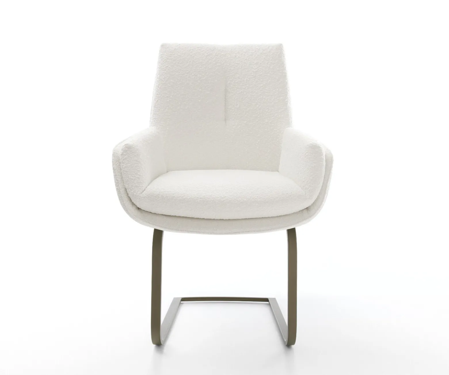FreischwingerClea-Flex Bouclé Creme-Weiß Freischwinger flach Effektfinish Titan Sofort versandfertig