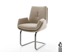 FreischwingerClea-Flex Bouclé Schlamm Freischwinger flach Graphit Sofort versandfertig