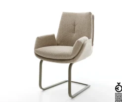 FreischwingerClea-Flex Bouclé Schlamm Freischwinger flach Effektfinish Titan Sofort versandfertig