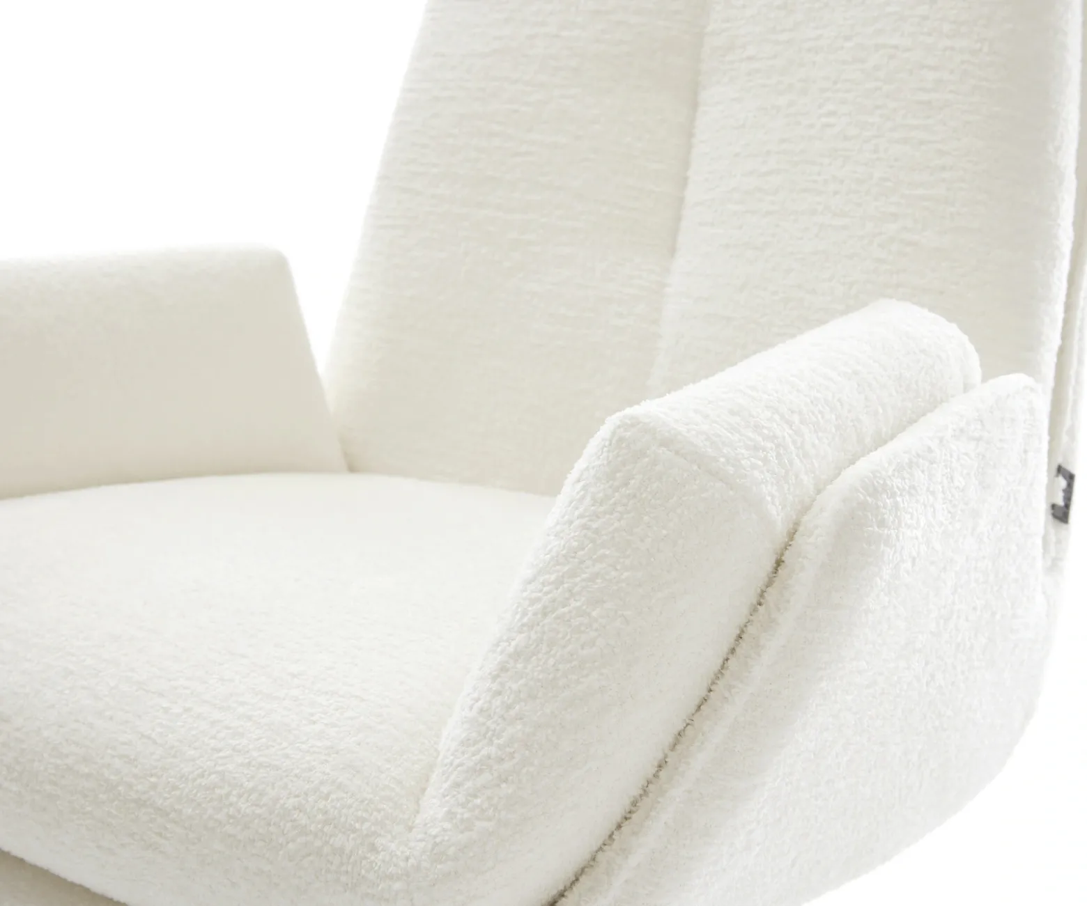 FreischwingerClea-Flex Bouclé Soft Beige Freischwinger flach Edelstahl Sofort versandfertig