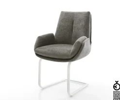 FreischwingerClea-Flex Bouclé Soft Schlamm Freischwinger flach Weiß Sofort versandfertig