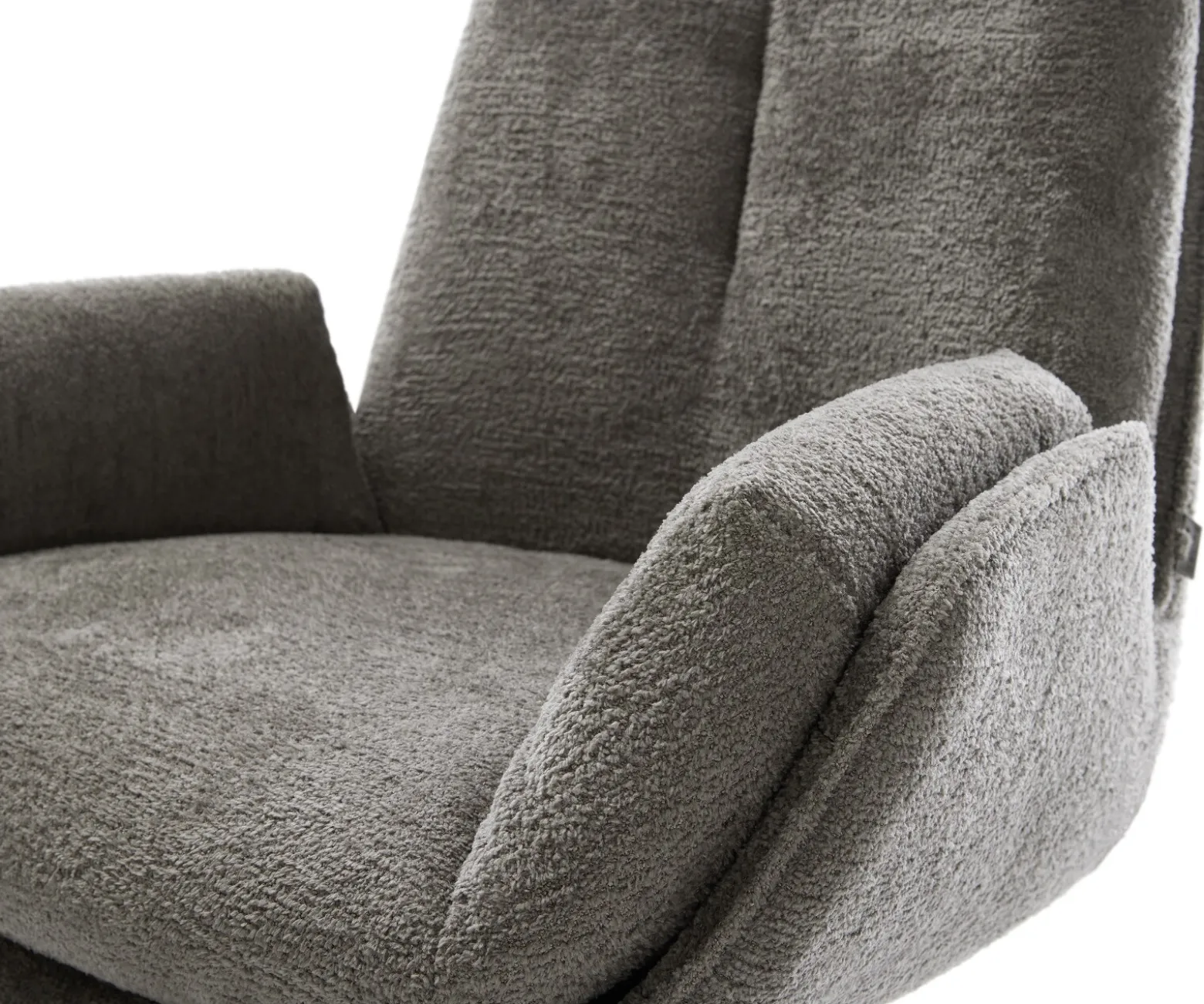 FreischwingerClea-Flex Bouclé Soft Schlamm Freischwinger flach Weiß Sofort versandfertig