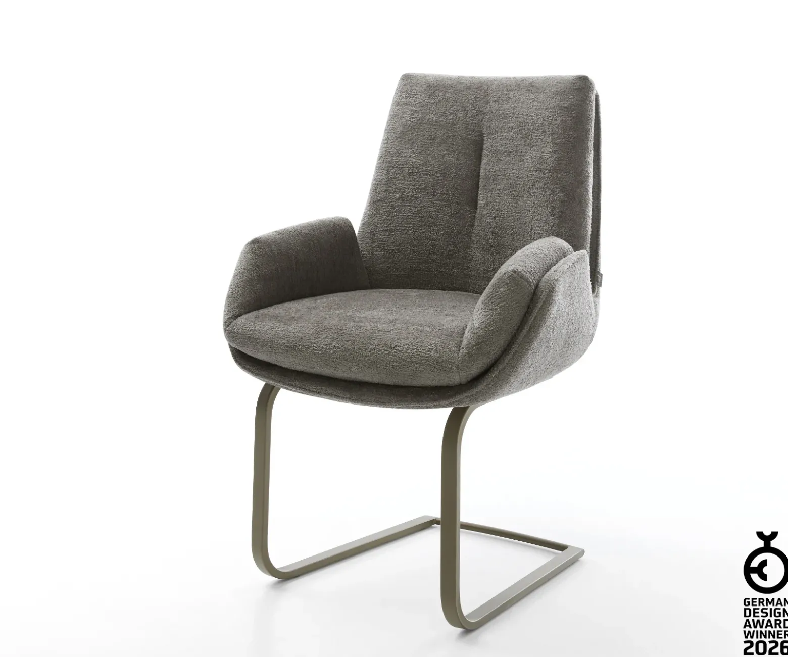 FreischwingerClea-Flex Bouclé Soft Schlamm Freischwinger flach Effektfinish Titan Sofort versandfertig