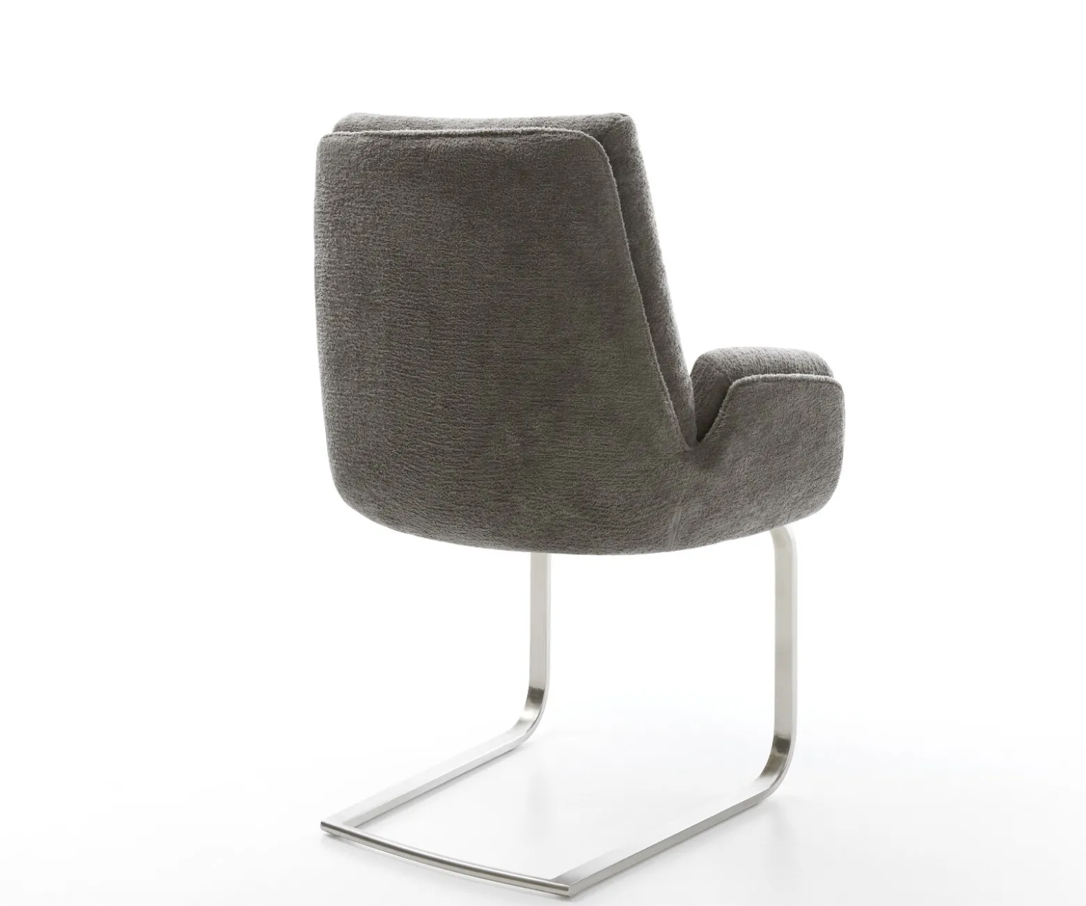 FreischwingerClea-Flex Bouclé Soft Schlamm Freischwinger flach Edelstahl Sofort versandfertig