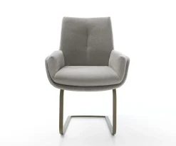 FreischwingerClea-Flex Strukturstoff Soft Grau Freischwinger flach Effektfinish Titan Sofort versandfertig