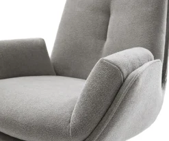 FreischwingerClea-Flex Strukturstoff Soft Grau Freischwinger flach Effektfinish Titan Sofort versandfertig