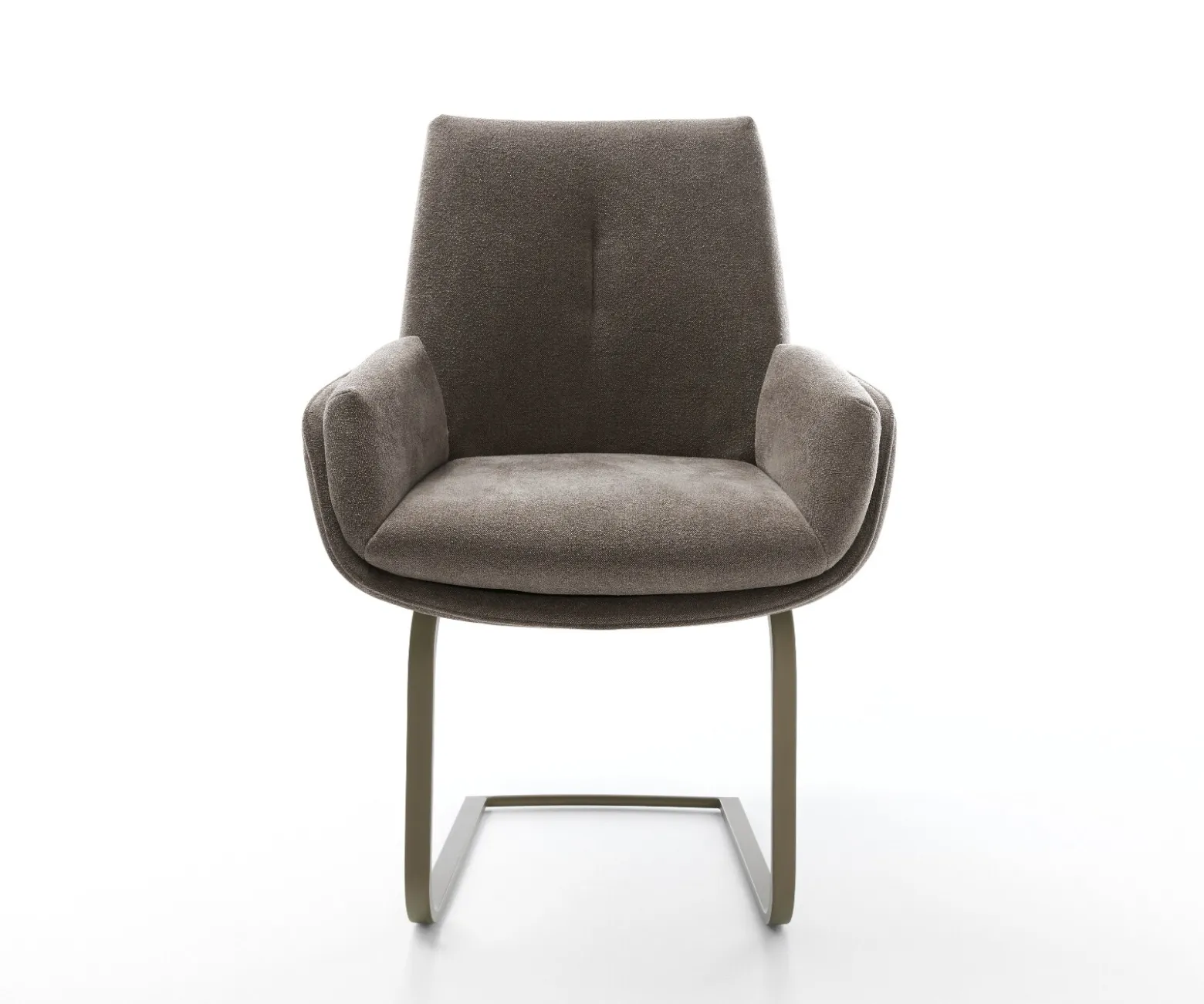 FreischwingerClea-Flex Strukturstoff Soft Taupe Freischwinger flach Effektfinish Titan Sofort versandfertig