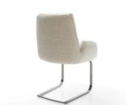 FreischwingerClea-Flex Webstoff Soft Beige Freischwinger flach Graphit Sofort versandfertig