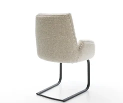 FreischwingerClea-Flex Webstoff Soft Beige Freischwinger flach Schwarz Sofort versandfertig