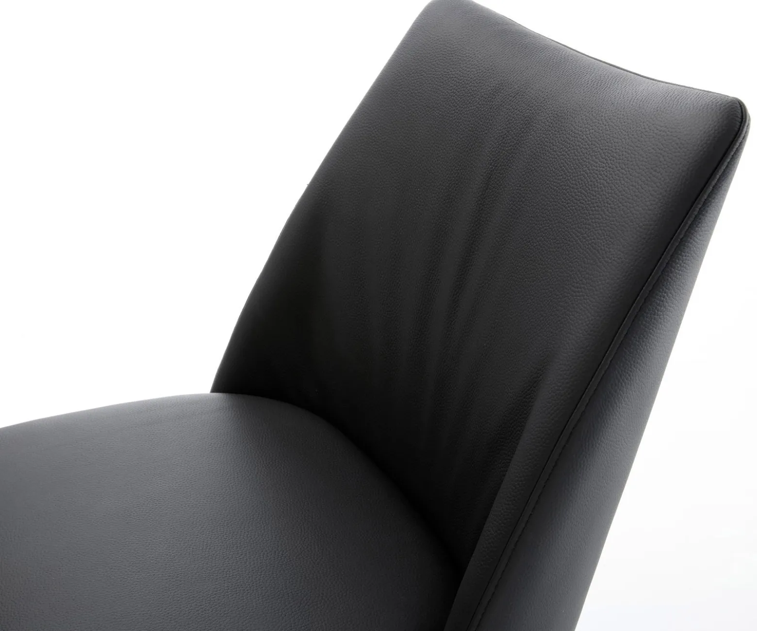 FreischwingerElso-Flex Echt-Leder Schwarz Freischwinger flach Schwarz Taschenfederkern Sofort versandfertig