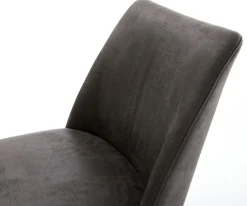 FreischwingerElso-Flex Mikrofaser Anthrazit Vintage Freischwinger flach Edelstahl Taschenfederkern Sofort versandfertig