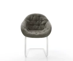 FreischwingerGaio-Flex Bouclé Soft Schlamm Freischwinger flach Weiß Sofort versandfertig