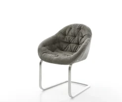 FreischwingerGaio-Flex Bouclé Soft Schlamm Freischwinger flach Edelstahl Sofort versandfertig