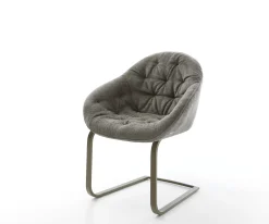 FreischwingerGaio-Flex Bouclé Soft Schlamm Freischwinger flach Effektfinish Titan Sofort versandfertig