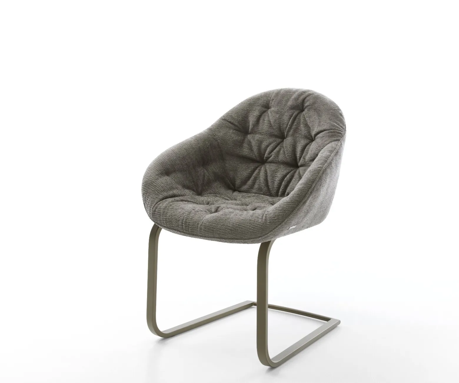 FreischwingerGaio-Flex Bouclé Soft Schlamm Freischwinger flach Effektfinish Titan Sofort versandfertig