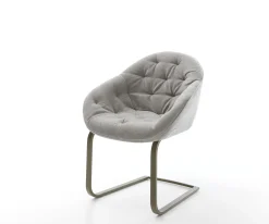 FreischwingerGaio-Flex Strukturstoff Soft Grau Freischwinger flach Effektfinish Titan Sofort versandfertig