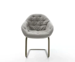 FreischwingerGaio-Flex Strukturstoff Soft Grau Freischwinger flach Effektfinish Titan Sofort versandfertig