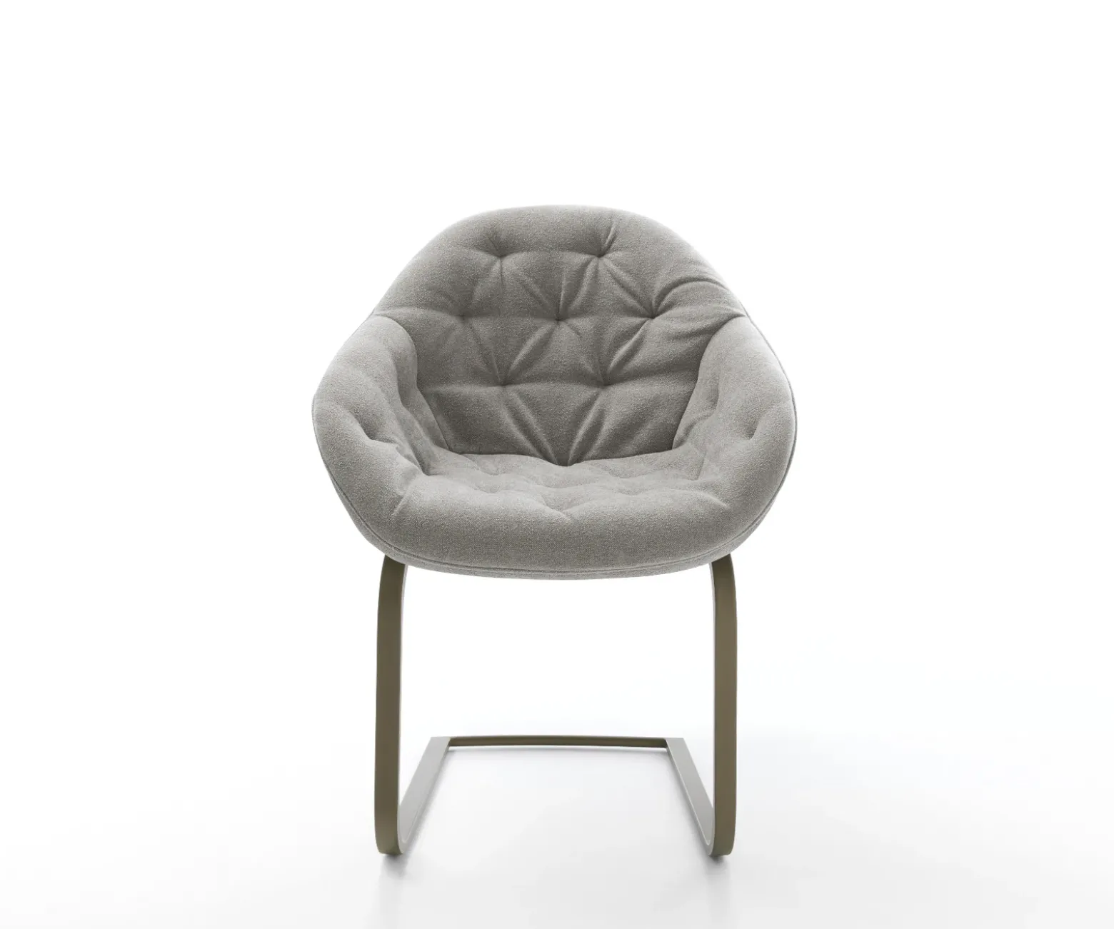 FreischwingerGaio-Flex Strukturstoff Soft Grau Freischwinger flach Effektfinish Titan Sofort versandfertig