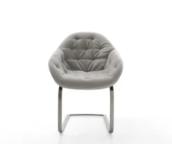 FreischwingerGaio-Flex Strukturstoff Soft Grau Freischwinger flach Graphit Sofort versandfertig
