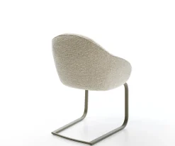 FreischwingerGaio-Flex Webstoff Soft Beige Freischwinger flach Effektfinish Titan Sofort versandfertig