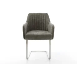 FreischwingerGreg-Flex Bouclé Soft Schlamm Freischwinger flach Edelstahl Taschenfederkern Sofort versandfertig