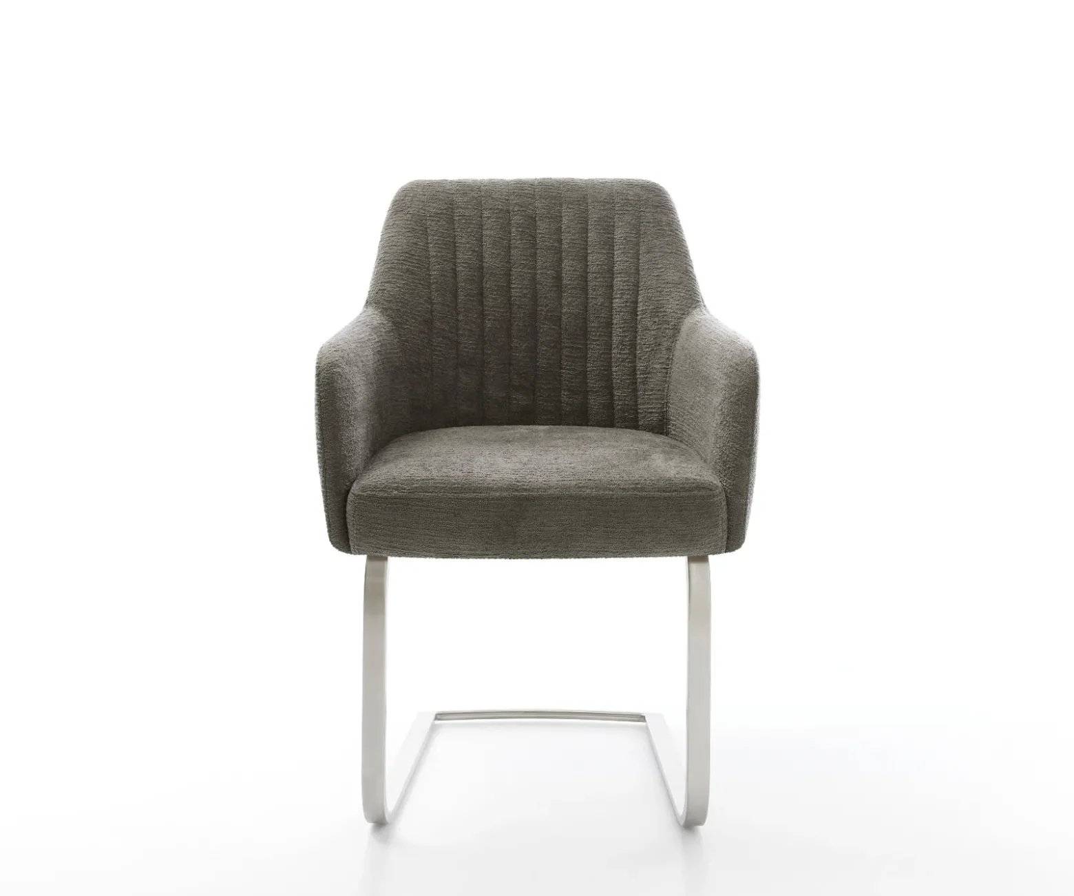 FreischwingerGreg-Flex Bouclé Soft Schlamm Freischwinger flach Edelstahl Taschenfederkern Sofort versandfertig