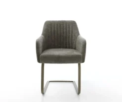 FreischwingerGreg-Flex Bouclé Soft Schlamm Freischwinger flach Effektfinish Titan Taschenfederkern Sofort versandfertig
