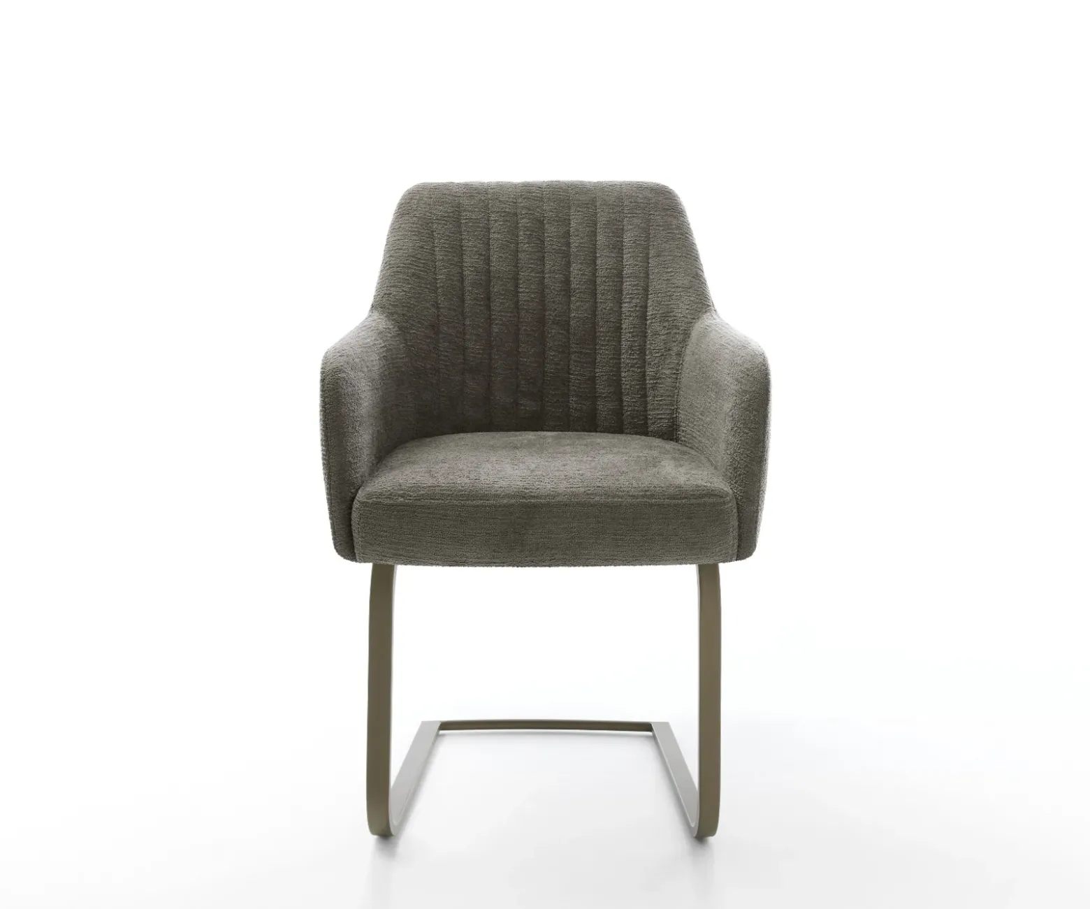 FreischwingerGreg-Flex Bouclé Soft Schlamm Freischwinger flach Effektfinish Titan Taschenfederkern Sofort versandfertig
