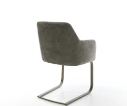 FreischwingerGreg-Flex Bouclé Soft Schlamm Freischwinger flach Effektfinish Titan Taschenfederkern Sofort versandfertig