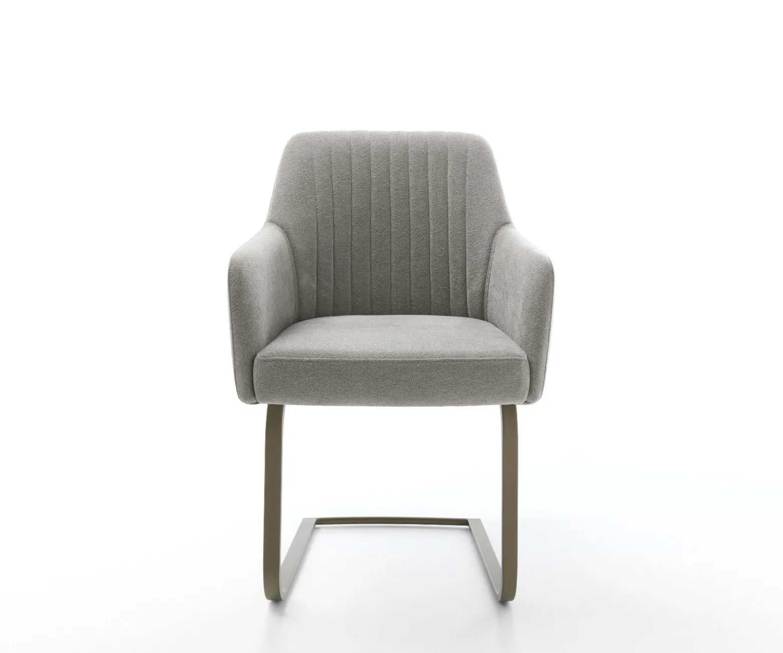 FreischwingerGreg-Flex Strukturstoff Soft Grau Freischwinger flach Effektfinish Titan Taschenfederkern Sofort versandfertig