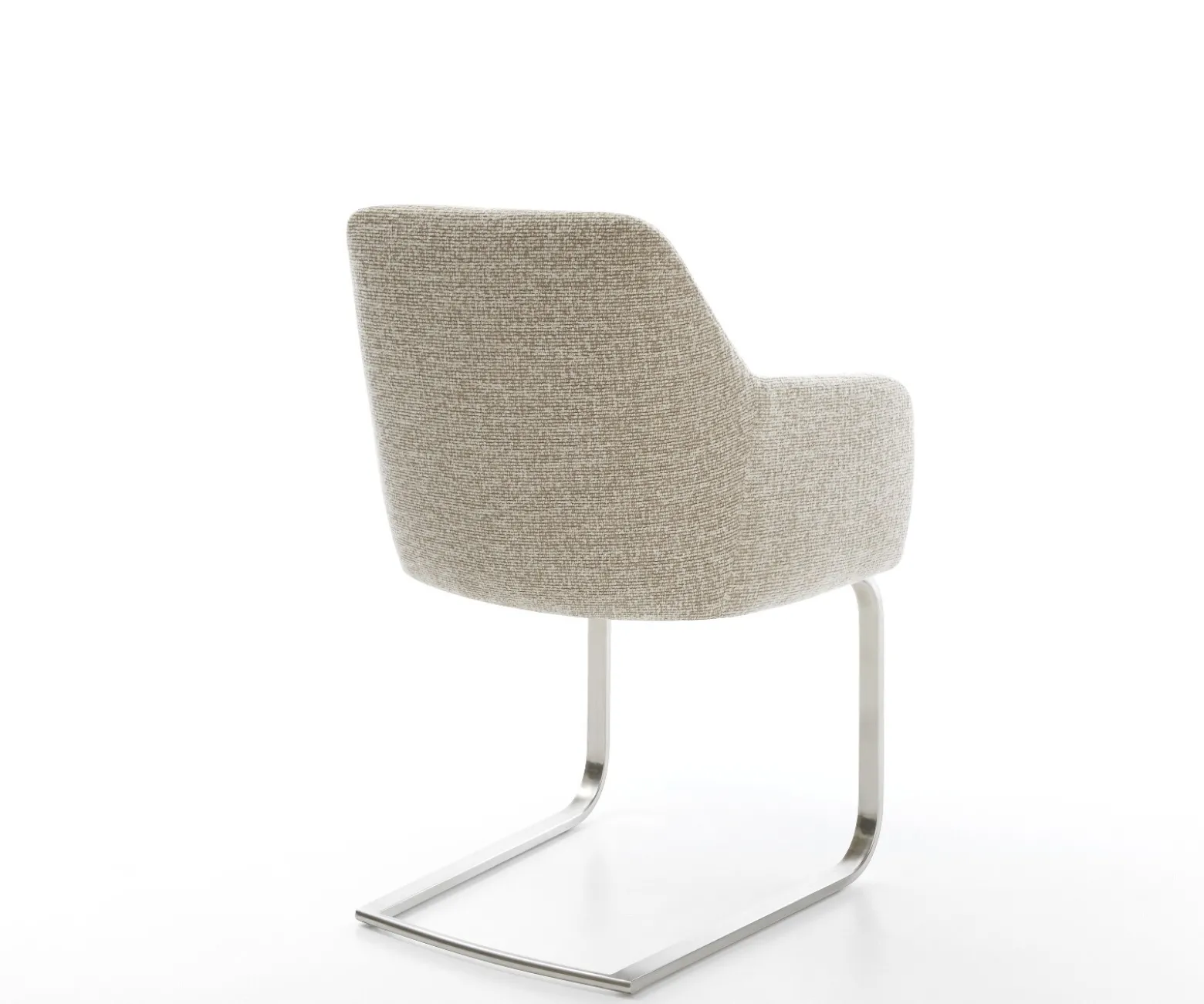 FreischwingerGreg-Flex Webstoff Soft Beige Freischwinger flach Edelstahl Taschenfederkern Sofort versandfertig
