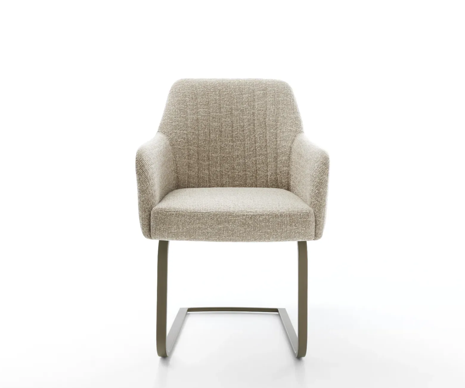 FreischwingerGreg-Flex Webstoff Soft Beige Freischwinger flach Effektfinish Titan Taschenfederkern Sofort versandfertig