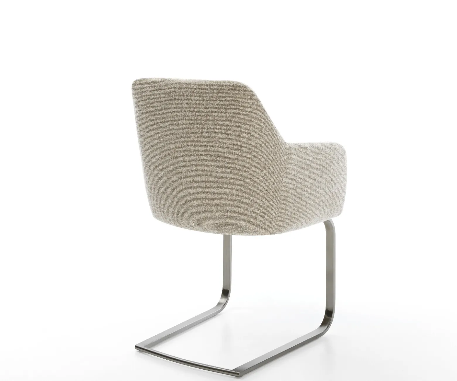 FreischwingerGreg-Flex Webstoff Soft Beige Freischwinger flach Graphit Taschenfederkern Sofort versandfertig