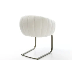FreischwingerJada-Flex Bouclé Soft Beige Freischwinger flach Effektfinish Titan Taschenfederkern Sofort versandfertig